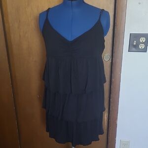 Black Tiered Sleeveless Dress